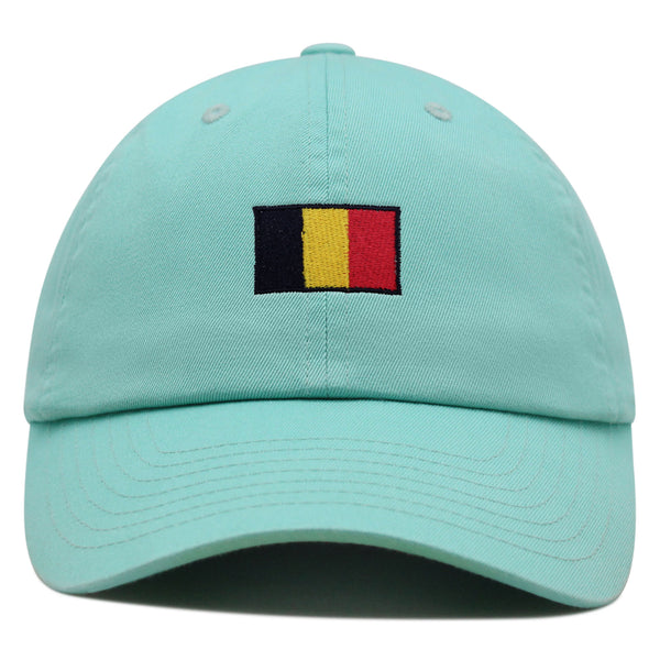 Belgium Flag Premium Dad Hat Embroidered Cotton Baseball Cap Soccer