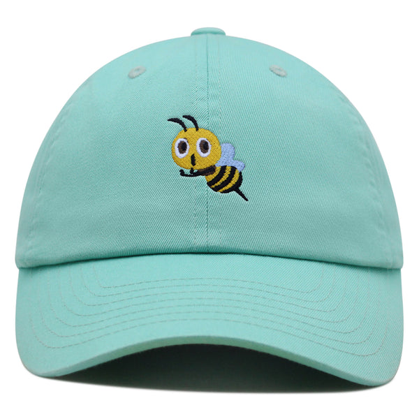 Flying Bee Premium Dad Hat Embroidered Cotton Baseball Cap Cute Bee