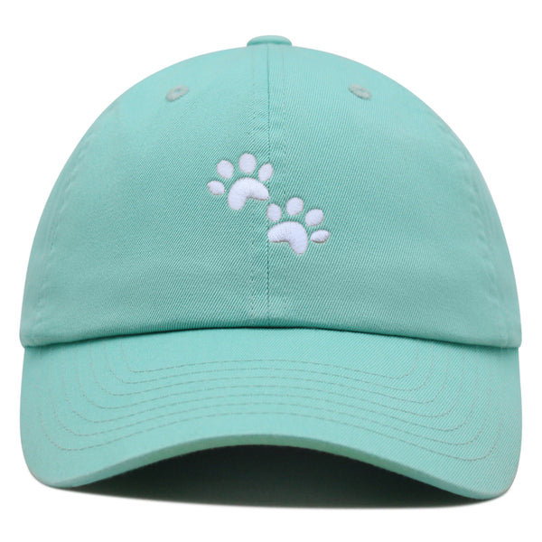 Dog Paw Premium Dad Hat Embroidered Cotton Baseball Cap Puppy Paws