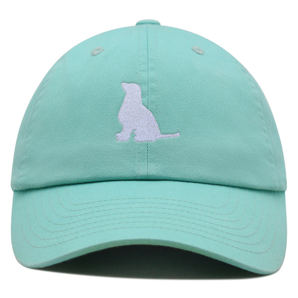 Golden Retriever Silhouette Premium Dad Hat Embroidered Cotton Baseball Cap Outline