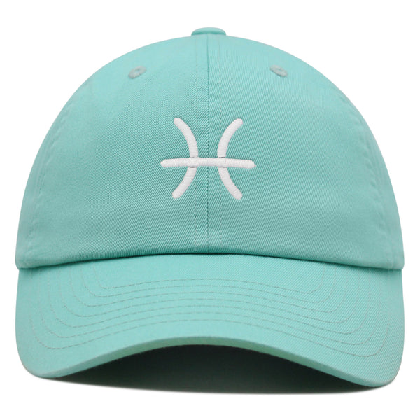 Pisces Premium Dad Hat Embroidered Cotton Baseball Cap Zodiac Symbol