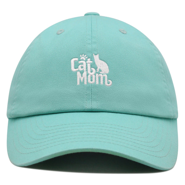 Cat Mom Premium Dad Hat Embroidered Cotton Baseball Cap Silhouette