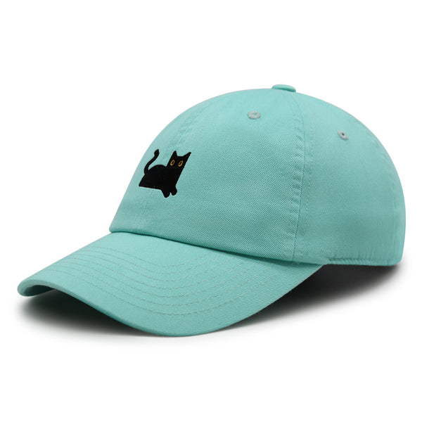 Black Cat Premium Dad Hat Embroidered Baseball Cap Cat Mom