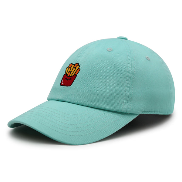 Smiling French Fries Premium Dad Hat Embroidered Baseball Cap Chips Fast Food