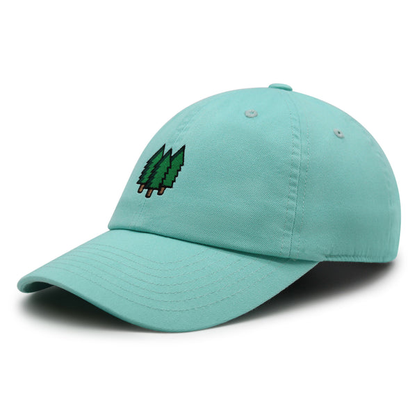 Trees Premium Dad Hat Embroidered Baseball Cap Forest Hiking