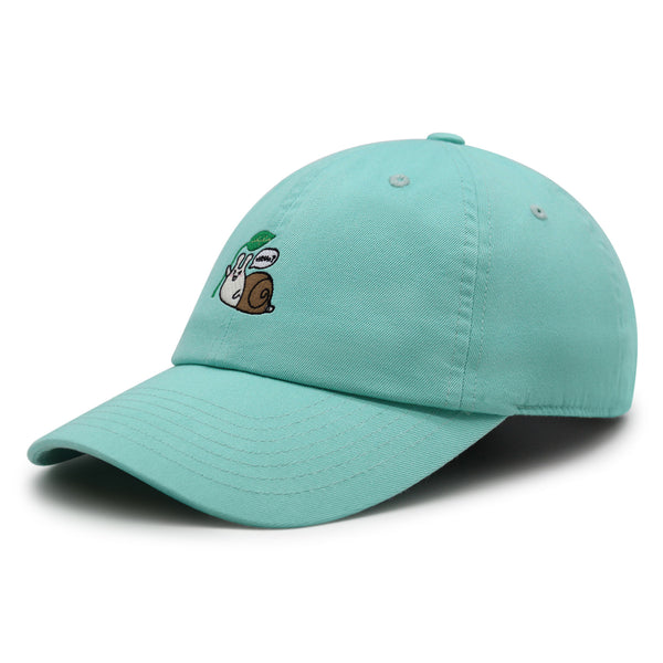 Hello Snail Premium Dad Hat Embroidered Baseball Cap Cute Character