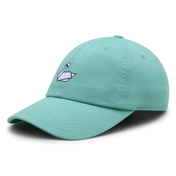 Paper Swan Premium Dad Hat Embroidered Baseball Cap Origami