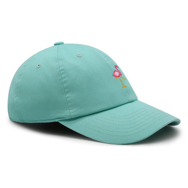 Flamingo Premium Dad Hat Embroidered Baseball Cap Bird Pink