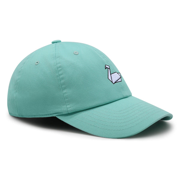 Paper Swan Premium Dad Hat Embroidered Baseball Cap Origami