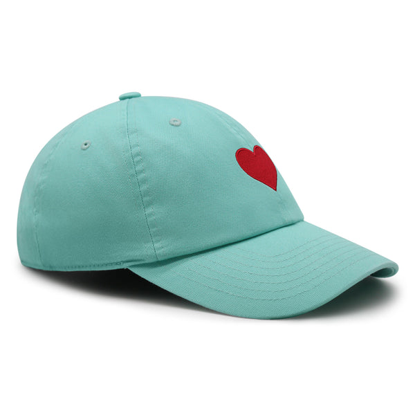 Heart Symbol Premium Dad Hat Embroidered Cotton Baseball Cap Simple Heart