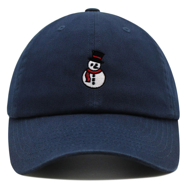 Snowman Premium Dad Hat Embroidered Baseball Cap Winter Christmas