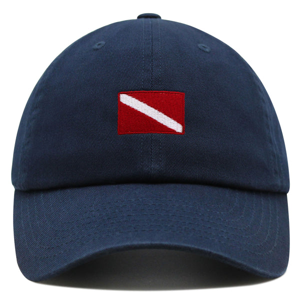 Diving Flag Premium Dad Hat Embroidered Baseball Cap Flag Symbol