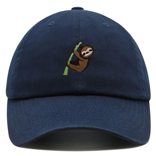 Sloth Premium Dad Hat Embroidered Baseball Cap Animal Tree