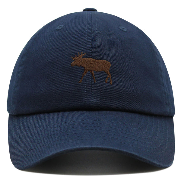 Moose Premium Dad Hat Embroidered Baseball Cap Elk Hunting