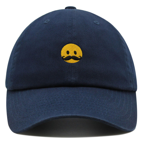 Mustache Emoji Premium Dad Hat Embroidered Baseball Cap Funny