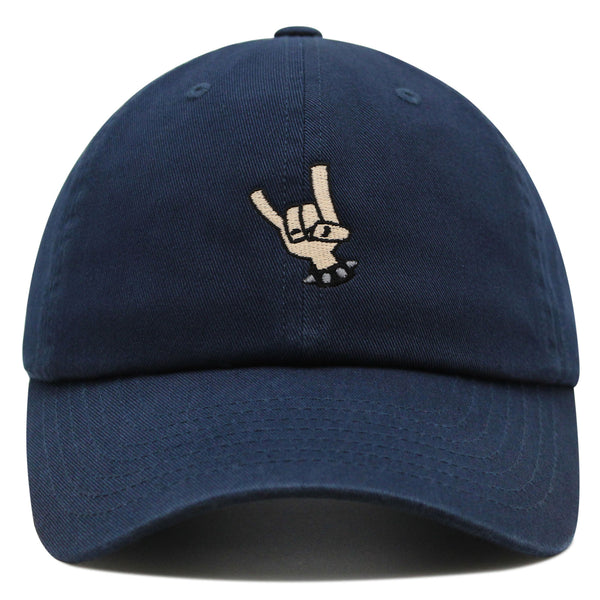 Heavy Metal Hand Premium Dad Hat Embroidered Baseball Cap Rocker