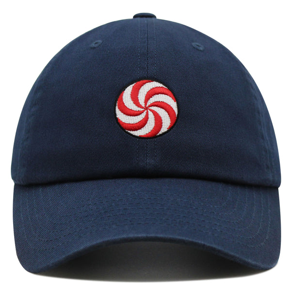 Peppermint Swirl Candy Premium Dad Hat Embroidered Baseball Cap Foodie