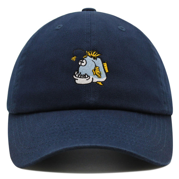 Angler Fish Premium Dad Hat Embroidered Baseball Cap Funny