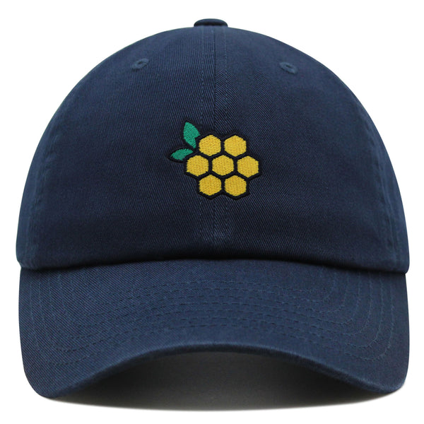 Honeycomb Premium Dad Hat Embroidered Baseball Cap Honey Logo