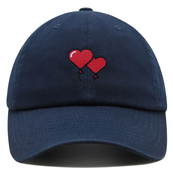 Heart Balloon Premium Dad Hat Embroidered Baseball Cap Red Ballon