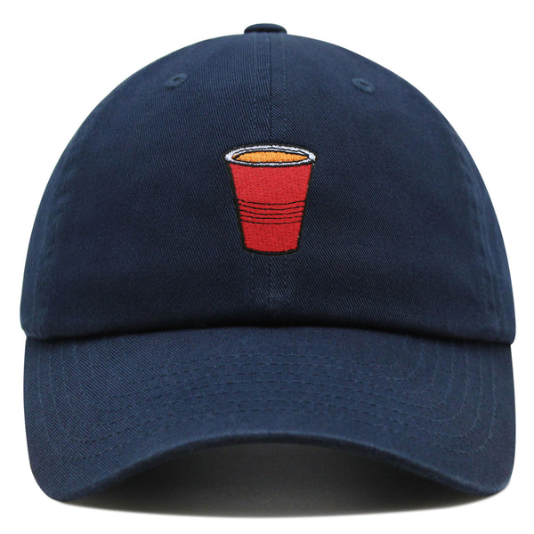 Red Beer Cup Premium Dad Hat Embroidered Baseball Cap Ping Pong Cup