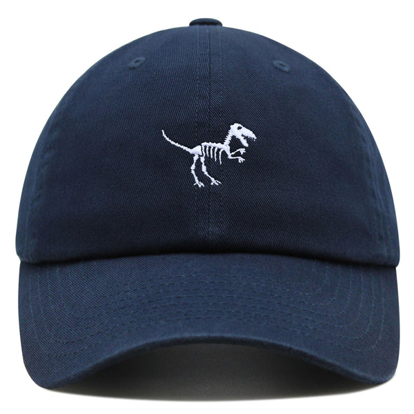 T-Rex Skeleton Premium Dad Hat Embroidered Baseball Cap Dinosaur Bone