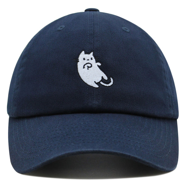 Cat Premium Dad Hat Embroidered Baseball Cap Laying Down