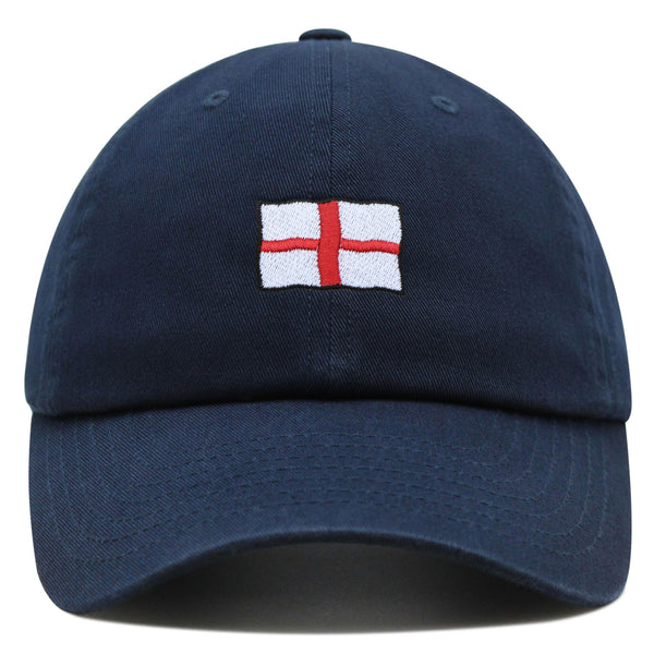 England Flag Premium Dad Hat Embroidered Baseball Cap Fluttering