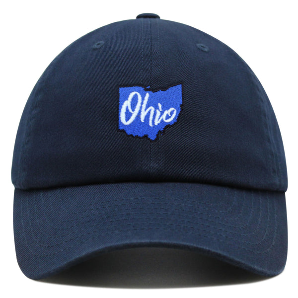 Ohio State Premium Dad Hat Embroidered Cotton Baseball Cap Map