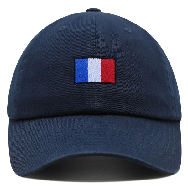 France Flag Premium Dad Hat Embroidered Cotton Baseball Cap Soccer