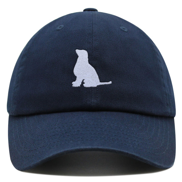 Golden Retriever Silhouette Premium Dad Hat Embroidered Cotton Baseball Cap Outline