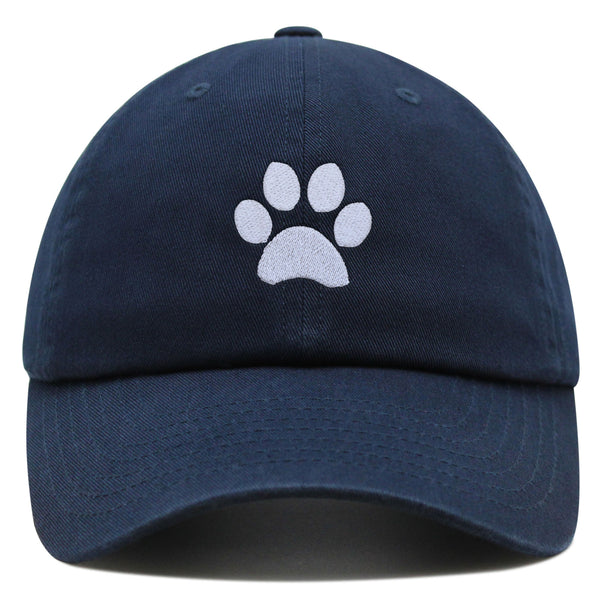 Dog Paw Premium Dad Hat Embroidered Cotton Baseball Cap Cute Puppy