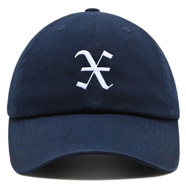 Old English Letter X Premium Dad Hat Embroidered Cotton Baseball Cap English Alphabet