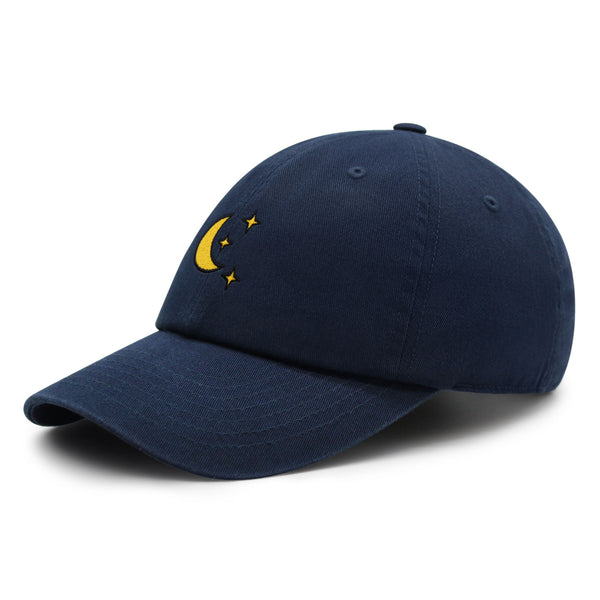 Moon Premium Dad Hat Embroidered Baseball Cap Space Sky Night