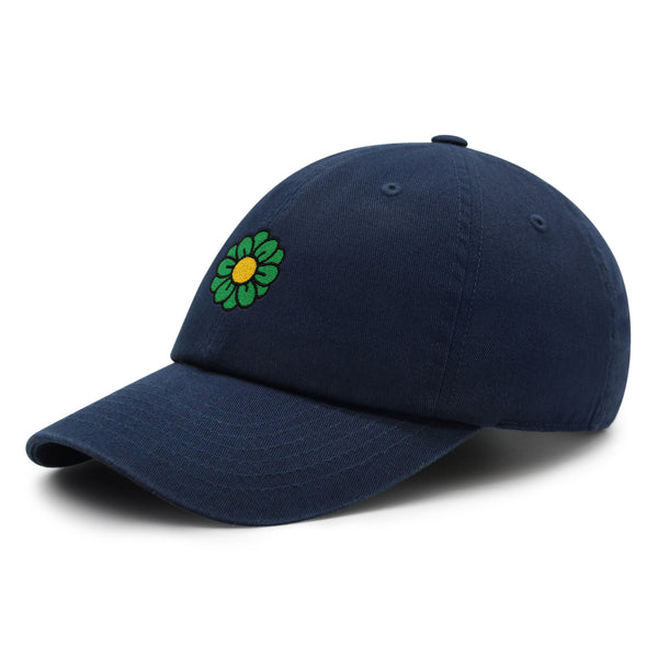 Flower Premium Dad Hat Embroidered Baseball Cap Cute Blue