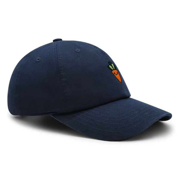 Smiling Carrot Premium Dad Hat Embroidered Baseball Cap Vegetable Vegan