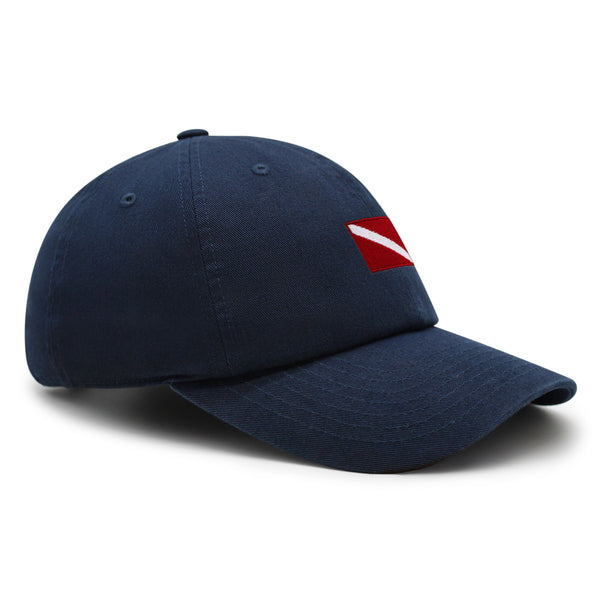 Diving Flag Premium Dad Hat Embroidered Baseball Cap Flag Symbol