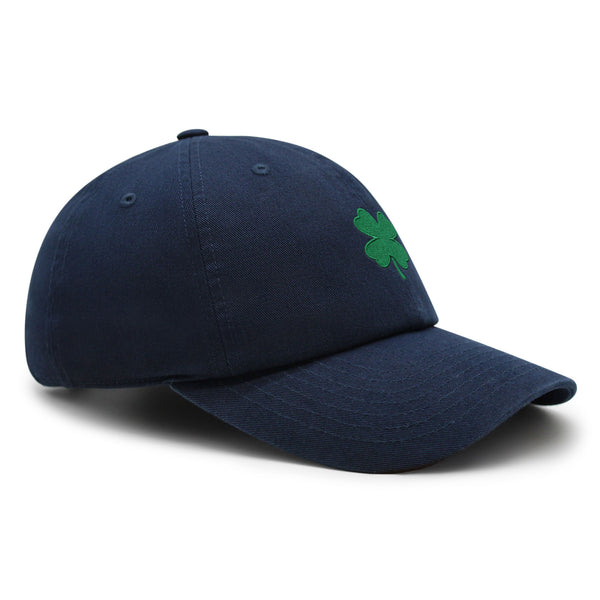 Green Clover Premium Dad Hat Embroidered Cotton Baseball Cap Four Leaf