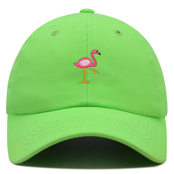 Flamingo Premium Dad Hat Embroidered Baseball Cap Bird Pink