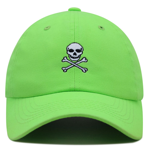 Pirate Skull Premium Dad Hat Embroidered Baseball Cap Scary Grunge