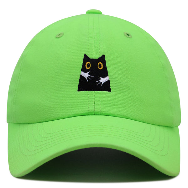 Hugs Premium Dad Hat Embroidered Baseball Cap Black Cat Mom