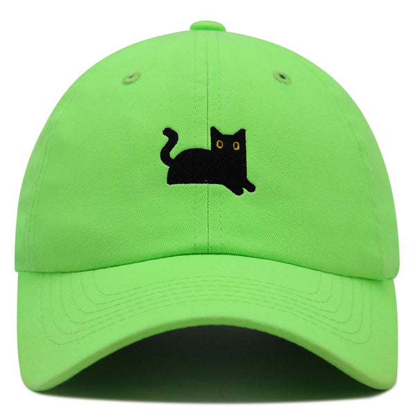 Black Cat Premium Dad Hat Embroidered Baseball Cap Cat Mom