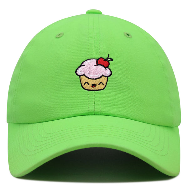 Happy Cupcake Premium Dad Hat Embroidered Baseball Cap Muffin Sweet