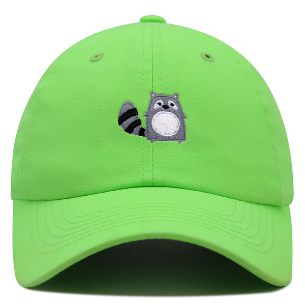 Racoon Premium Dad Hat Embroidered Baseball Cap Cute Zoo