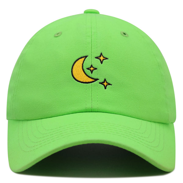 Moon Premium Dad Hat Embroidered Baseball Cap Space Sky Night