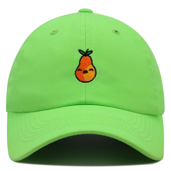 Pear Premium Dad Hat Embroidered Baseball Cap Fruit Vegan Foodie