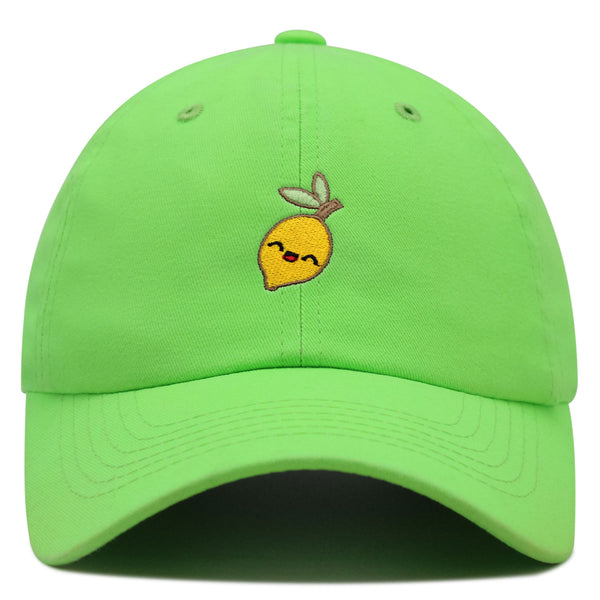 Lemon Premium Dad Hat Embroidered Baseball Cap Vegan Vegetable