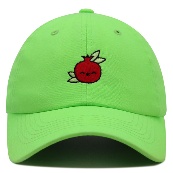 Pomegranate Premium Dad Hat Embroidered Baseball Cap Vegan Fruit Garnet