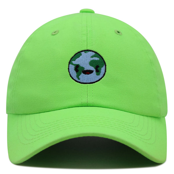 Happy Earth Premium Dad Hat Embroidered Baseball Cap Earth Environment