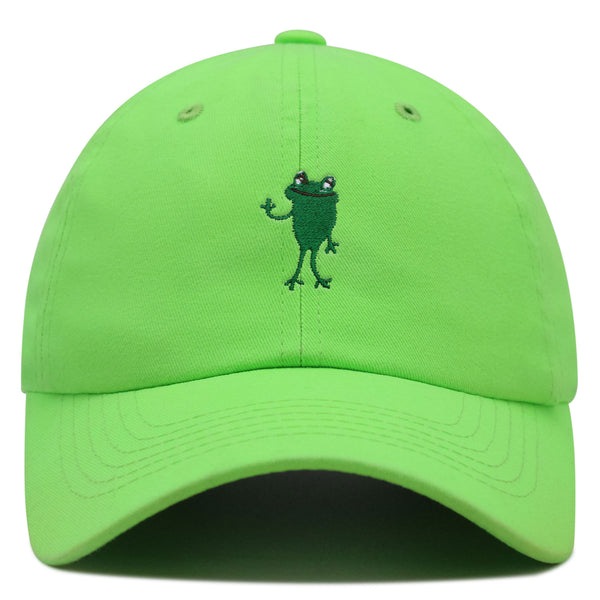 Frog Hi! Premium Dad Hat Embroidered Baseball Cap Cute